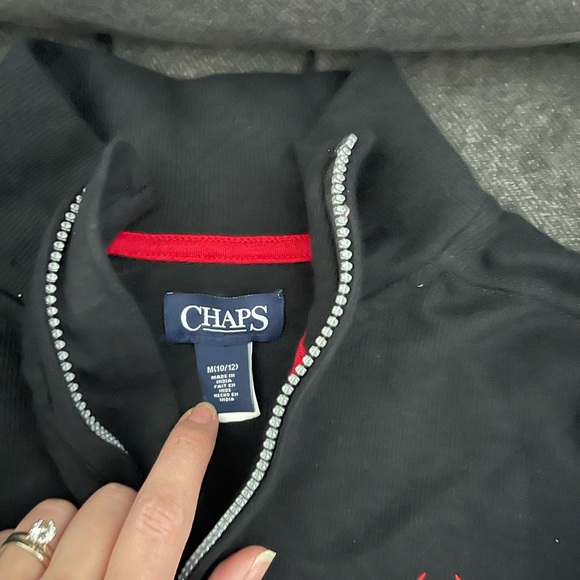 Chaps boy’s youth zip sweatshirt, size medium 10/12. Excellent condition! - Picture 2 of 3